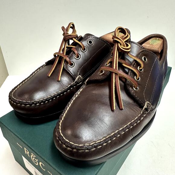 FACTORY RESTORED Rancourt & Co. Classic Ranger Moc Carolina Brown USA 10.5 E - Picture 1 of 9